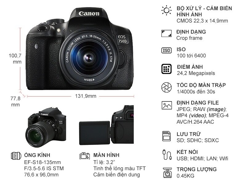 Đánh giá máy ảnh Canon EOS 750D có tốt không? 8 lý do nên mua dùng