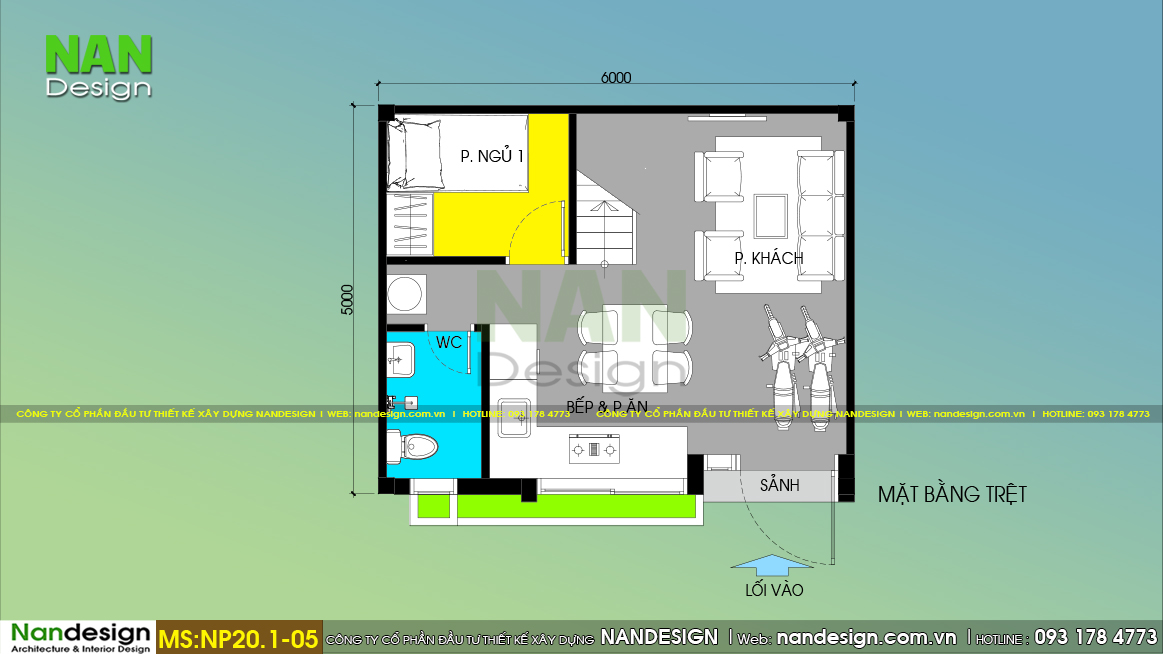 Thiết Kế Nhà 30m2 5x6 Hiện Đại Đẹp Mê Mẩn | Nandesign