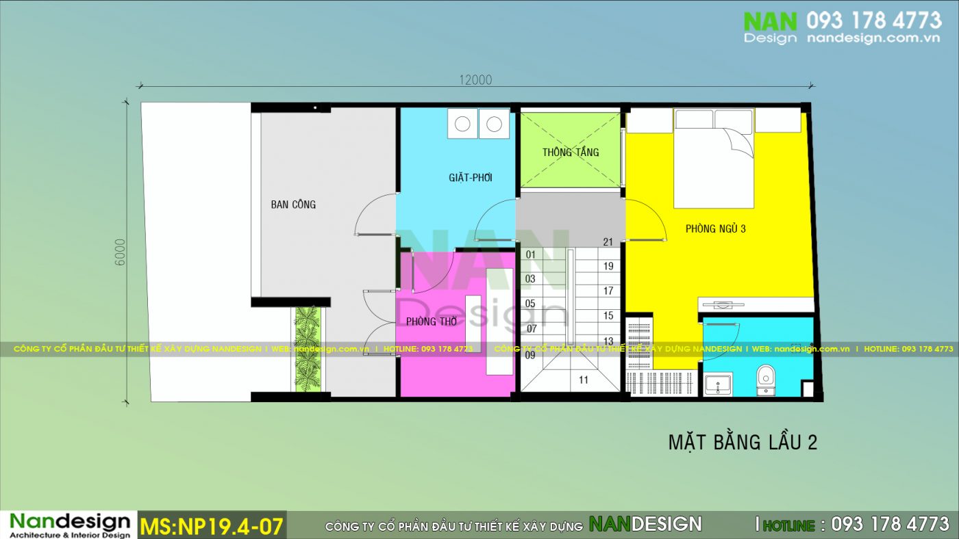 Mẫu Nhà 6x12m 3 Tầng Đẹp Hiện Đại Tinh Tế | Nandesign