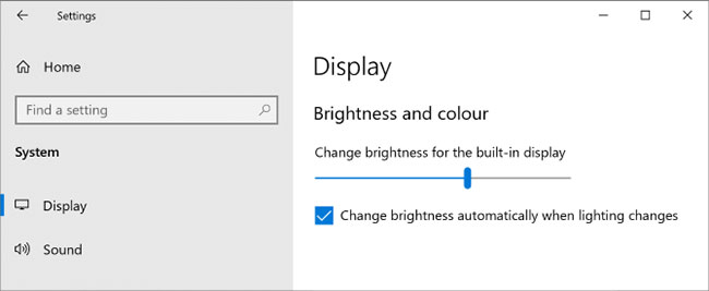 11 cách điều chỉnh độ sáng màn hình Windows 10