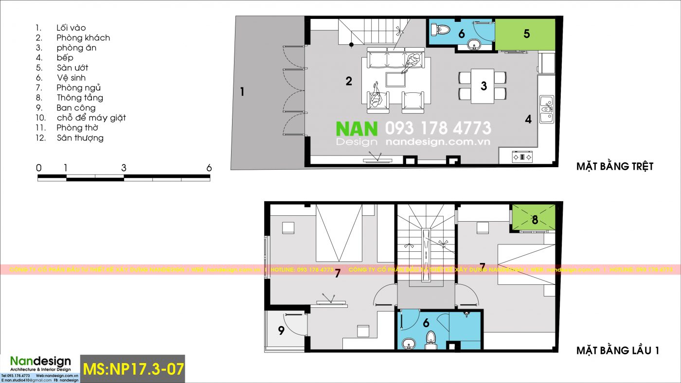 Thiết Kế Nhà 6x10m Đẹp 3 Tầng Hiện Đại | Nandesign