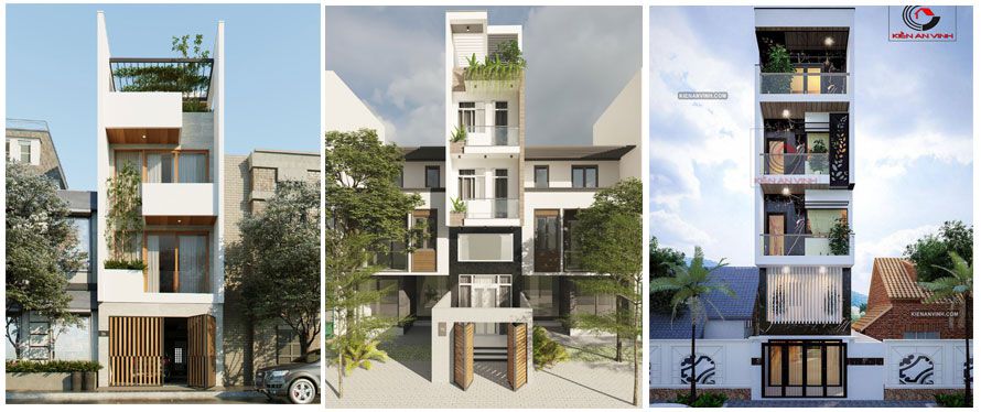99+ mẫu thiết kế nhà 4 tầng 5 tầng đẹp 2021 | Kiến An Vinh