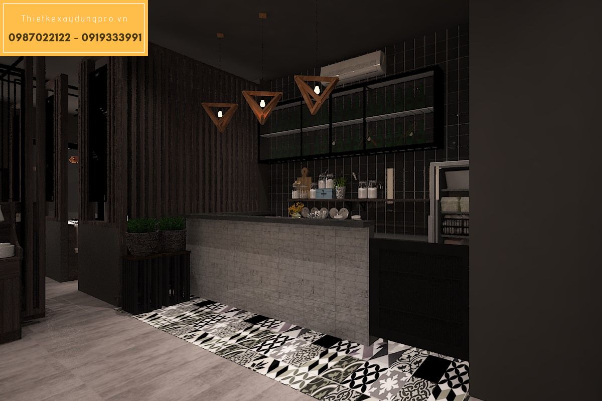 Thiết kế quầy bar nhà hàng - Thiết kế xây dựng Pro