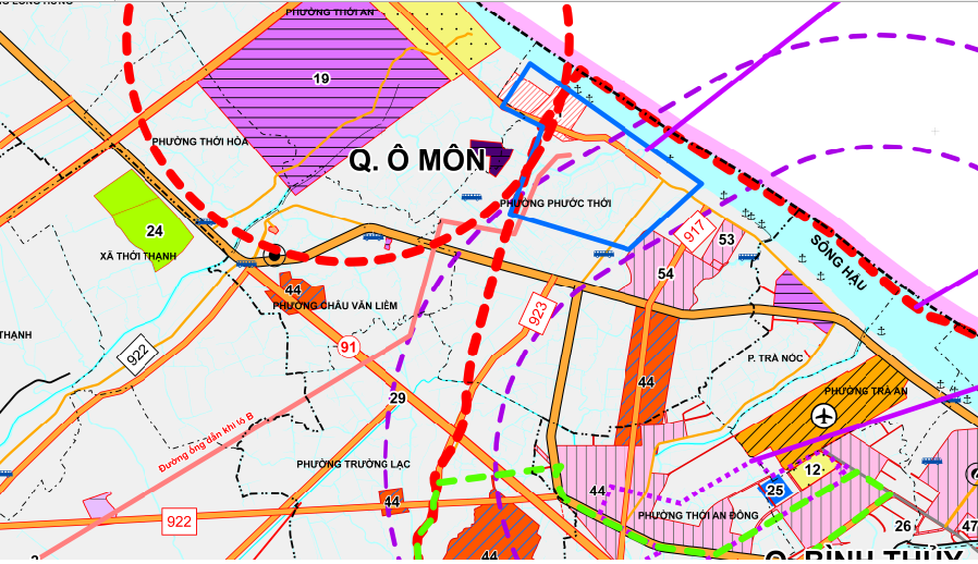 Cần Thơ quy hoạch vùng 2 quận Ô Môn - khu đô thị công nghiệp Trà Nóc