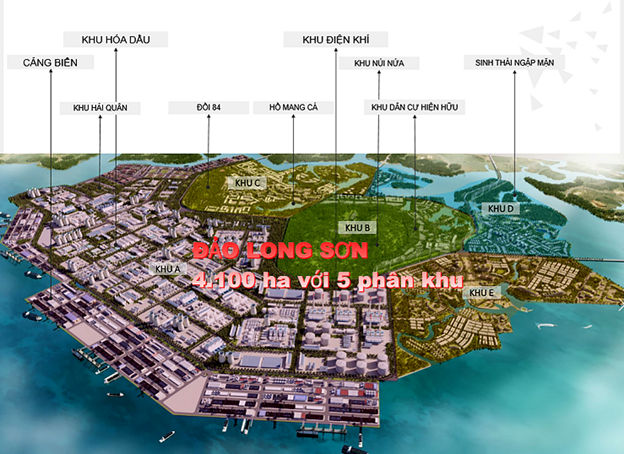 Công bố quy hoạch đảo Long Sơn diện tích hơn 4.100 ha với 5 phân khu
